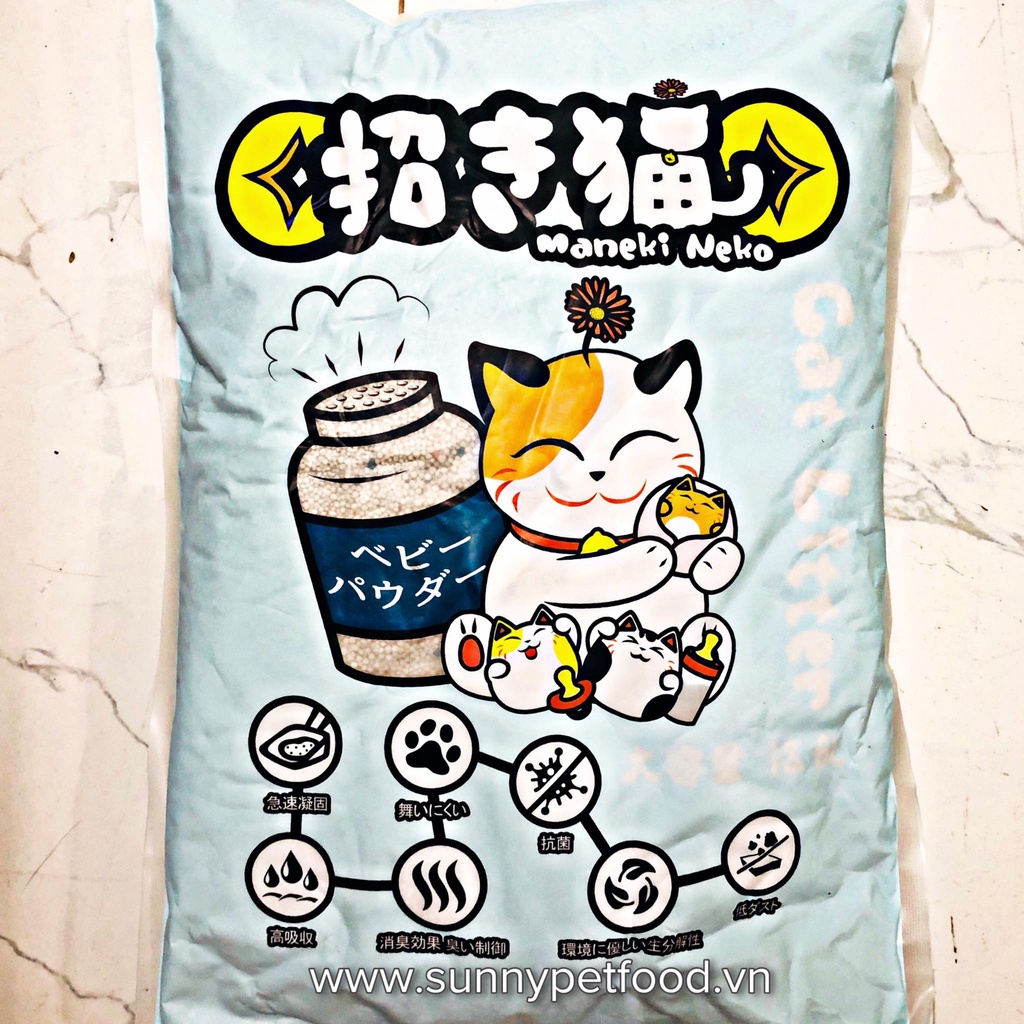 [Giao hỏa tốc tại Q7] Cát vệ sinh cho mèo - MANEKI NEKO túi 5L ~ 4kg