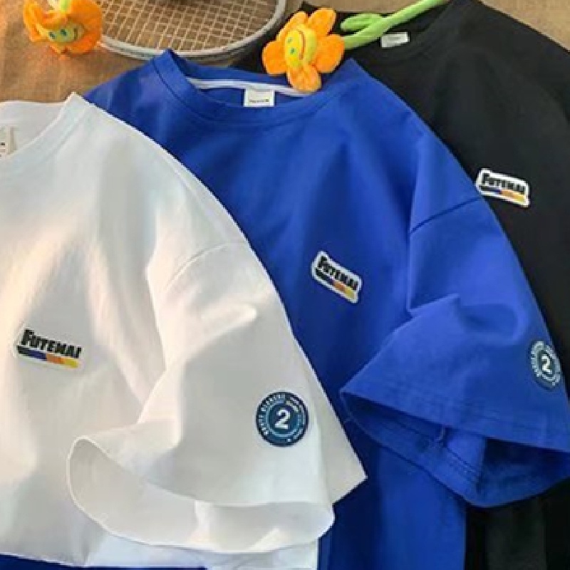 Áo Thun Tay Ngắn Cổ Tròn Dáng Rộng In Chữ Cỡ Lớn Thoải Mái Thời Trang Mùa Hè Cho Nam M-5XL