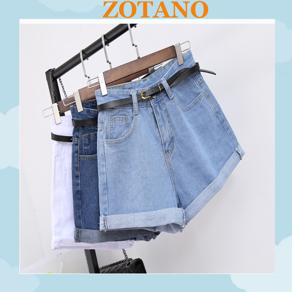 Quần Short Jean Bò Nữ Gập Gấu N11