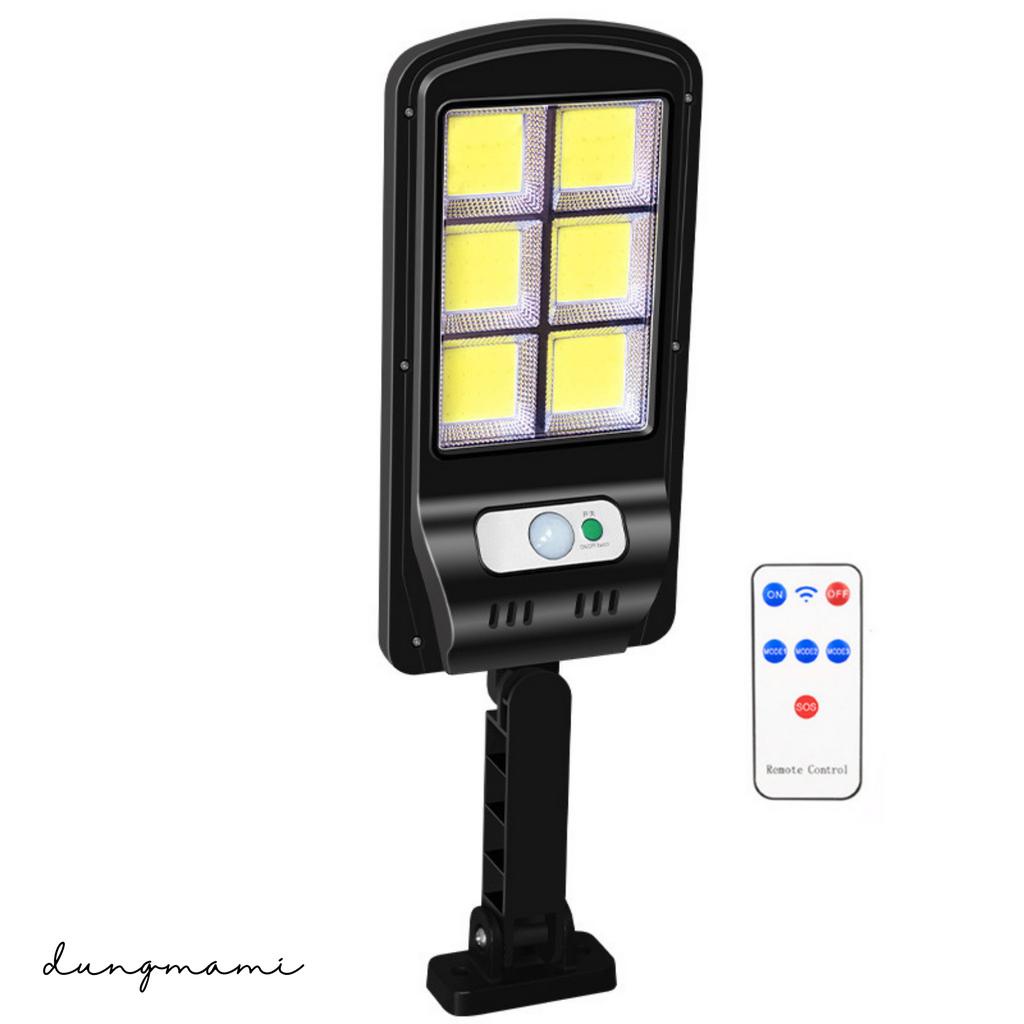 Đèn LED năng lượng mặt trời liền thể 100/108/120/128 COB, cảm biến chuyển động, tự động bật tắt thông minh, kèm remote