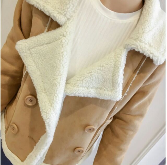 Áo khoác da lộn siêu xinh