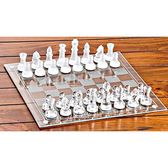 Cờ vua thủy tinh Glass Chess bản đẹp 35cm x 35cm