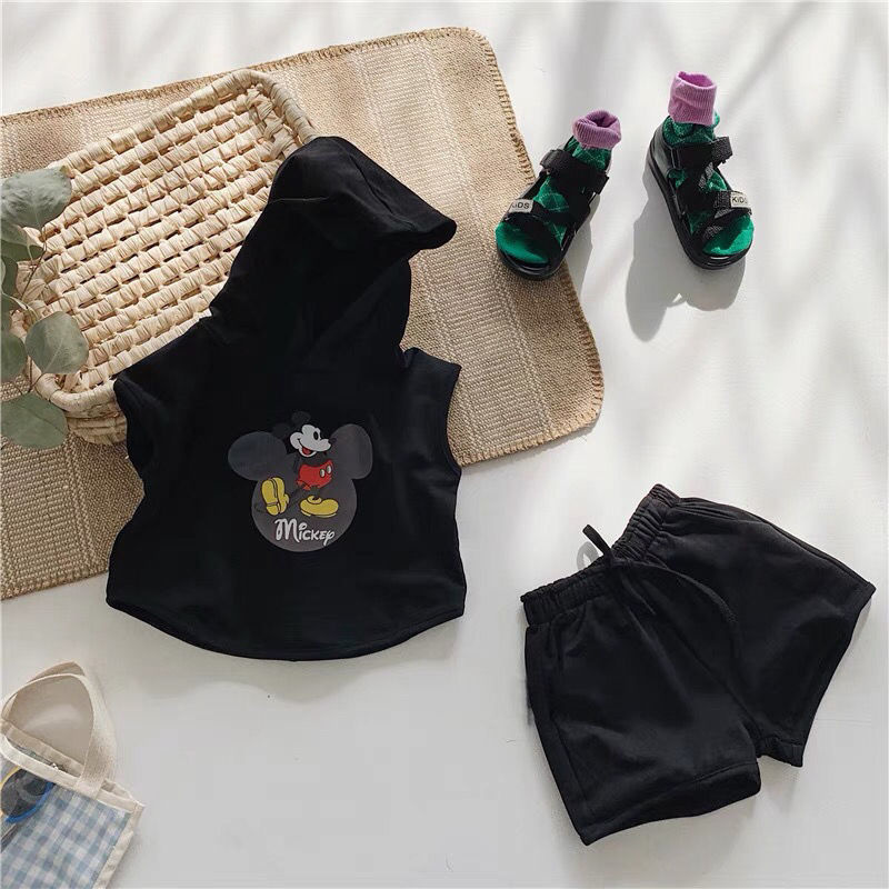 Bộ Áo Hoodie Và Quần In Hoạ Tiết Hoạt Hình Dễ Thương Cho Bé