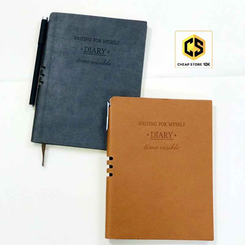 Sổ A5 bìa da 25-103, sổ tay kèm bút, cheapstore10k, cheapstore, CHEAPSTORE 10K