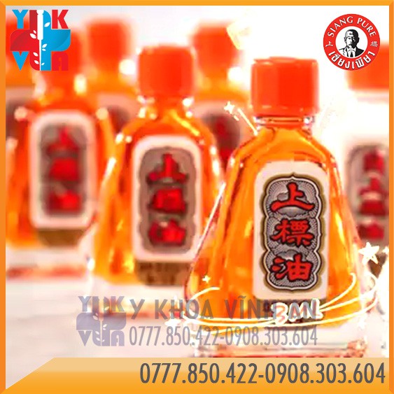 Dầu Gió Siang Pure Oil Thái Lan Chữ Vàng 3ml - Nhập Khẩu Chính Hãng