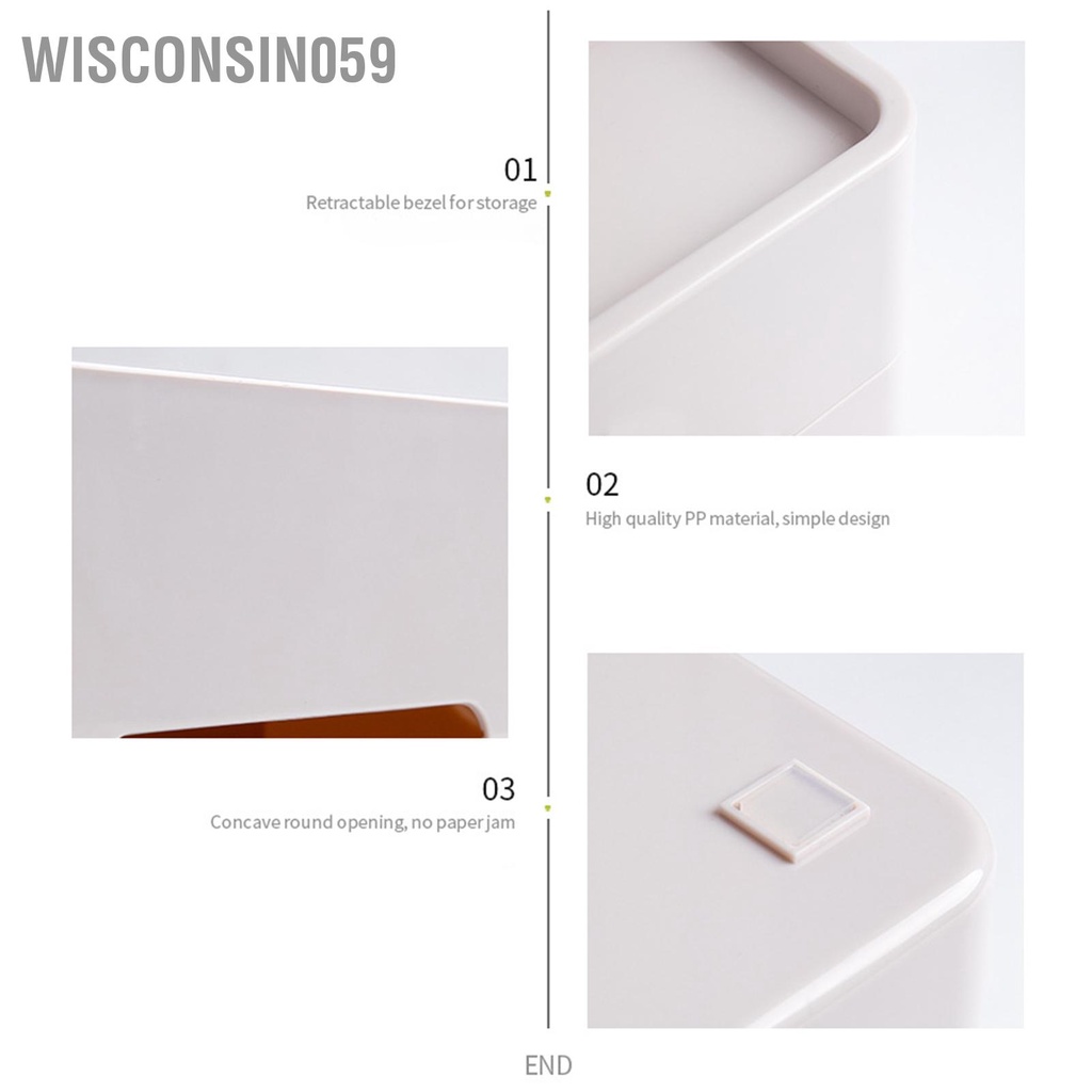 Wisconsin059 Hộp đựng khăn giấy để bàn gia đình đa năng cho phòng khách