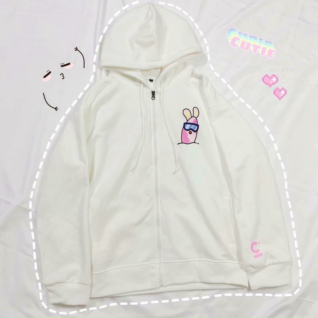 Áo hoodie,áo khoác hoodie nỉ nam nữ chất thun nỉ mềm mịn from rộng in hình hoạt hình siêu cute ( có khóa kéo) TP [NewUni