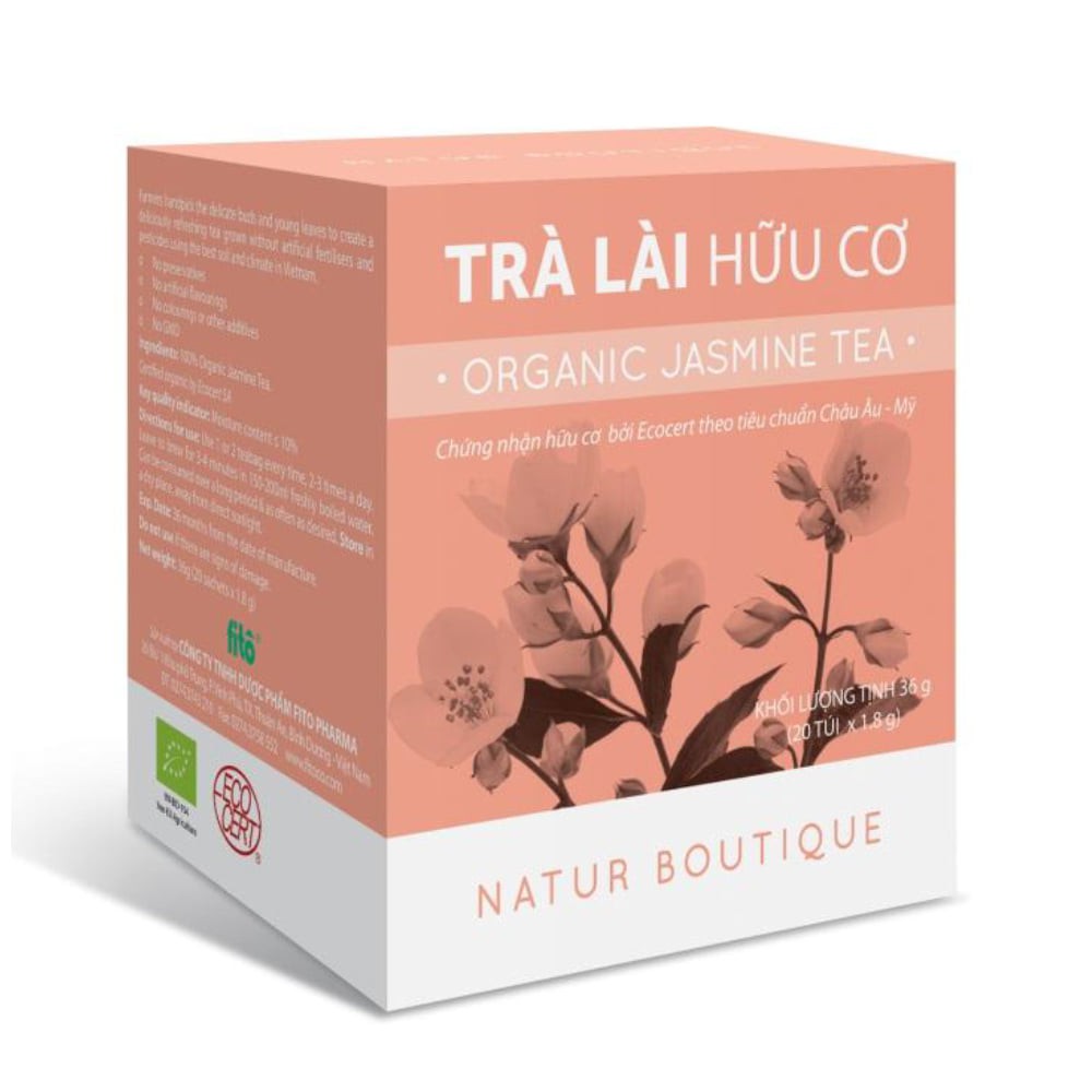 Trà Lài Hữu Cơ Natur Boutique FITO Organic Jasmine Tea (20 teabags)