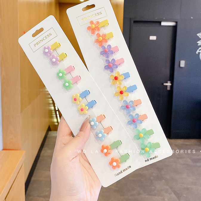 Set 10 kẹp tóc kiểu hoạt hình xinh xắn cho bé gái