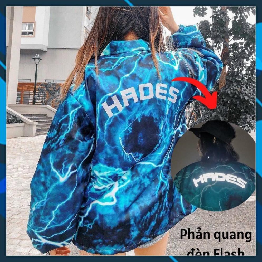 FREESHIP- Áo khoác dù form rộng in phản quang Hades cực hot, chất liệu cao cấp, kiểu unisex cho cả nam và nữ-  KD5