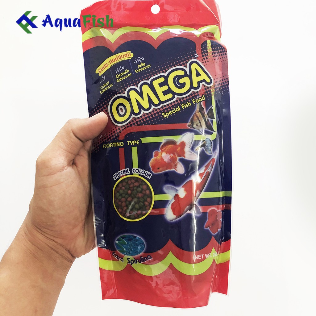 Thức Ăn Cho Cá Koi Omega 250g (giúp cá nhanh lớn, tăng màu và không làm đục nước)