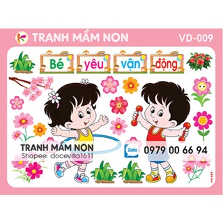 Decal mầm non-GÓC VẬN ĐỘNG VD-009