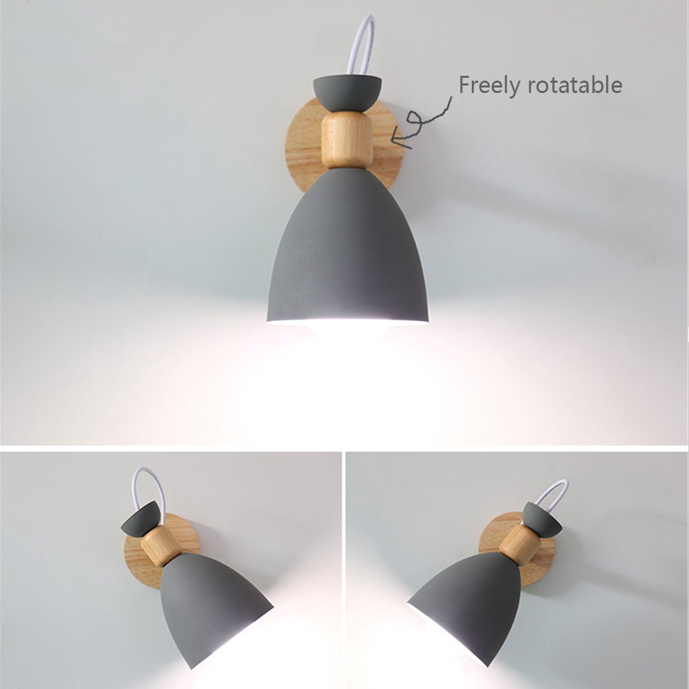 Đèn Led Gắn Tường Bằng Gỗ Thiết Kế Đơn Giản Sáng Tạo