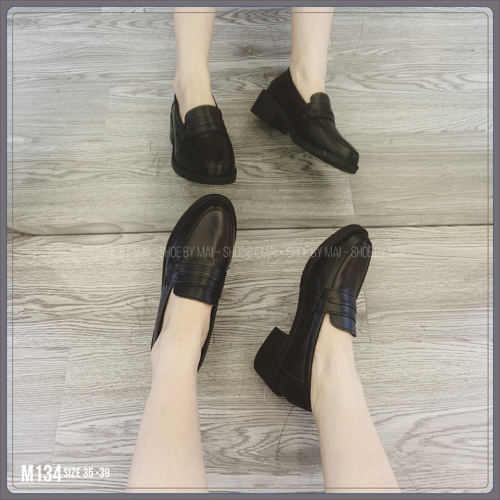 Giày búp bê đế cao 5 phân mũi tròn phong các Hàn Quốc M134 SHOESBYMAI