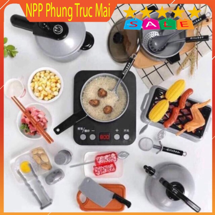 Đồ chơi cho bé đồ chơi nấu ăn 36 món có đèn có nhạc Phungtrucmaistore