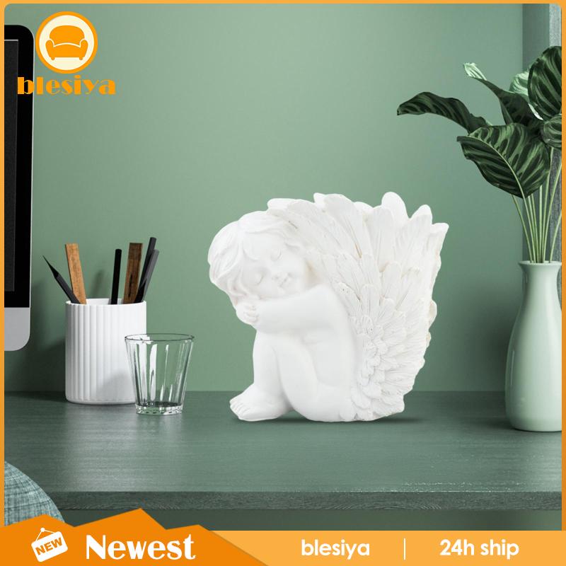 [Blesiya] Bình Hoa Điêu Khắc Thủ Công Hình Thiên Thần Phong Cách Vintage Trang Trí Nhà Cửa