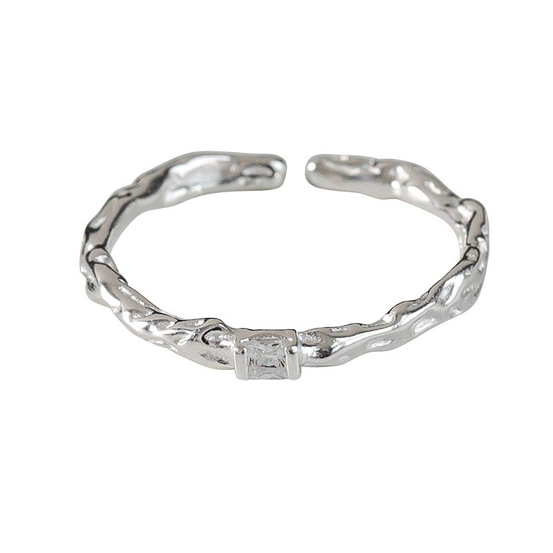 Đơn giản thời trang cao cấp Hàn Quốc Rhinestone nữ mở nhẫn
