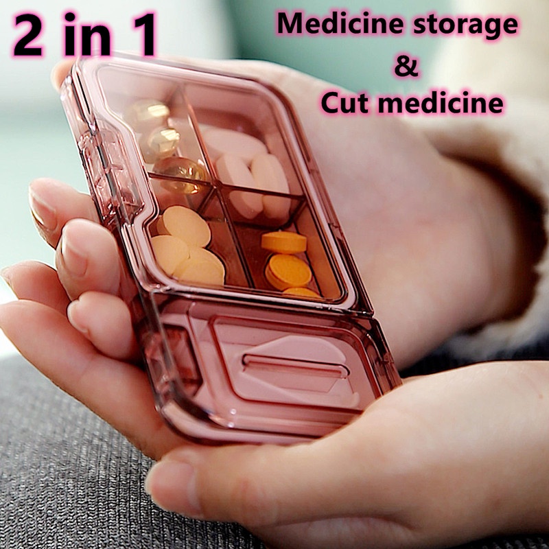 Hộp Đựng Thuốc 2 Trong 1 Chống Ẩm Tiện Dụng