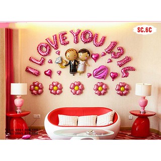 BONG BÓNG TRANG TRÍ ĐÁM CƯỚI SET HAPPY WEDDING