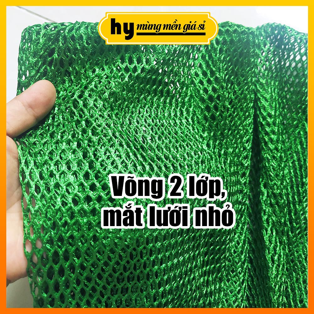 [TẶNG 5M DÂY] Võng lưới 2 lớp dài 2m2 may đầu có dây xích - ẢNH THẬT 100% | Mùng mền giá sỉ Hy | BigBuy360 - bigbuy360.vn