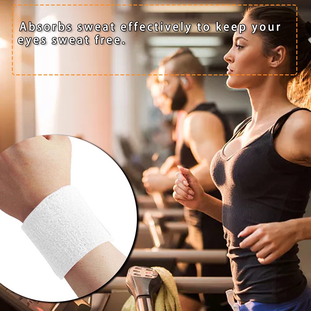 Băng cổ tay bằng cotton thấm hút mồ hôi khi tập thể thao