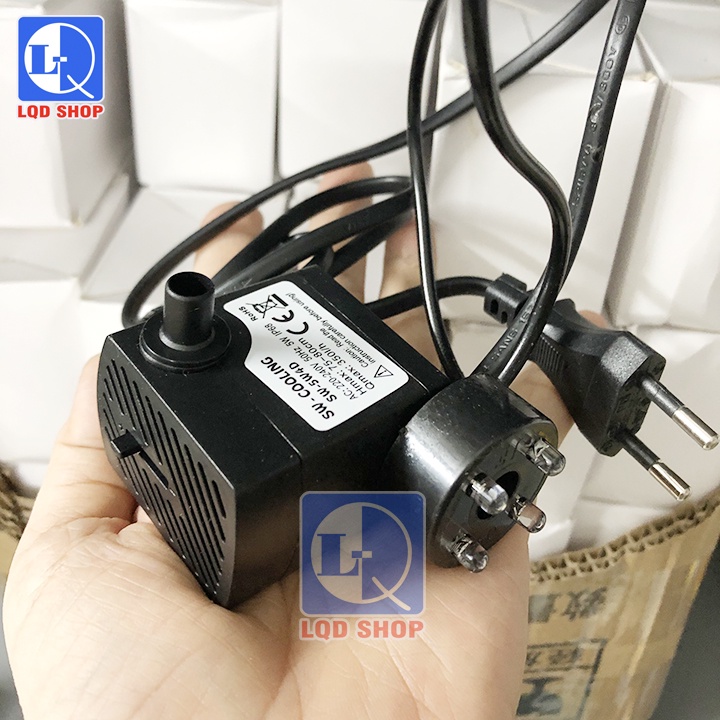 Máy bơm thác nước phong thủy | Máy bơm tiểu cảnh mini có đèn
