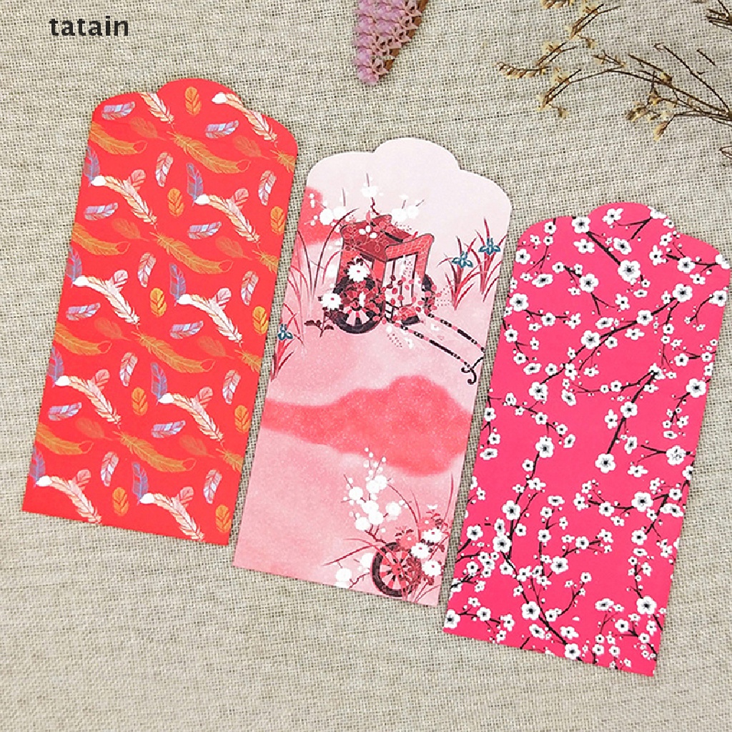 [TAT] 10PCS Chinese Red Envelope Creative Hongbao New Year Spring Festival Envelope CVX
