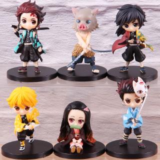Mô hình đồ chơi hình các nhân vật Tanjirou Kamado Nezuko Agatsuma Tomioka Giyuu Hashibira Inosuke cc