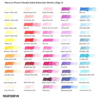 Theartshop bút cọ màu nước marvy le plume ii - tone pastel - ảnh sản phẩm 3
