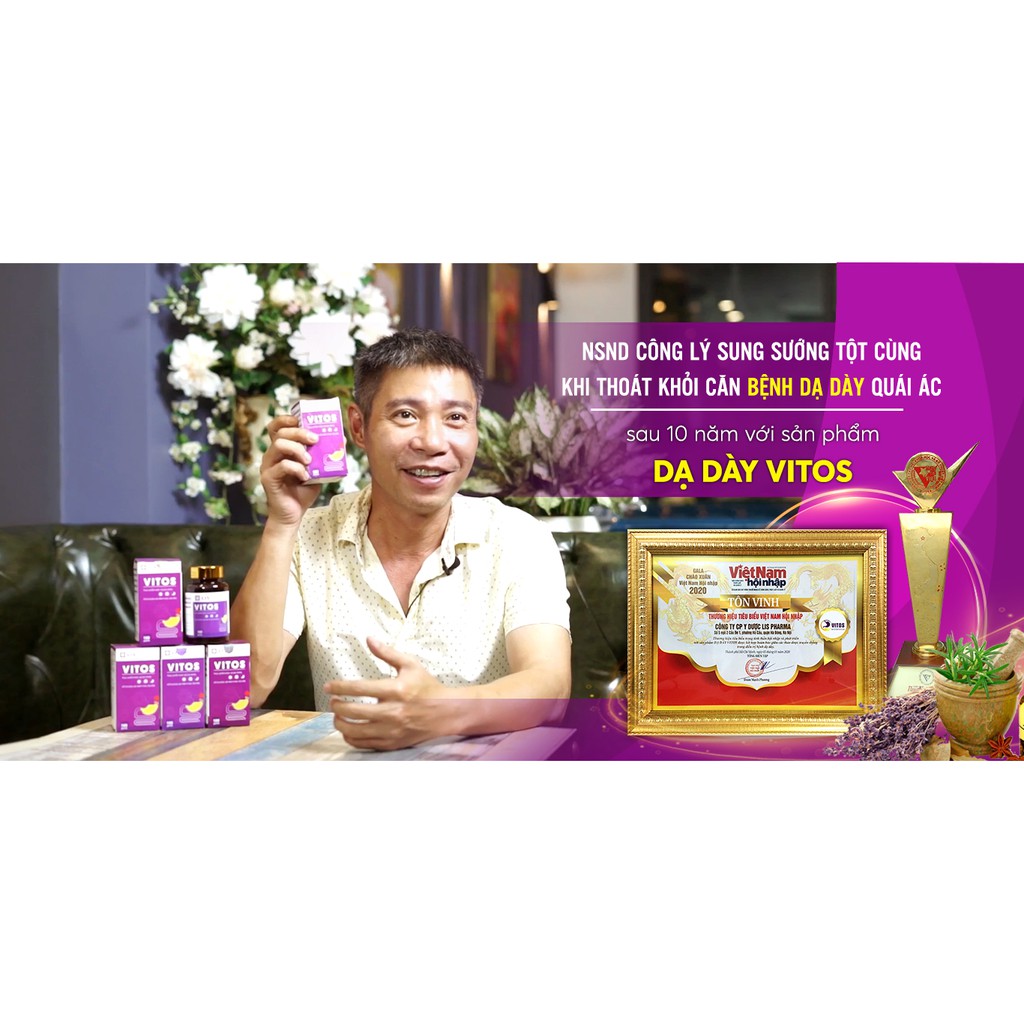 Dạ Dày VITOS - Hỗ Trợ Giảm Các Triệu Chứng của Viêm loét Dạ Dày, tá tràng, Giảm Trào Ngược, ợ hơi ,ợ chua, đầy bụng | BigBuy360 - bigbuy360.vn