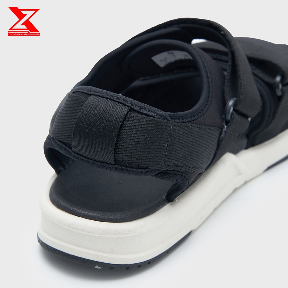 Giày sandal Nam Nữ ZX 2124 - 3 quai - Black White