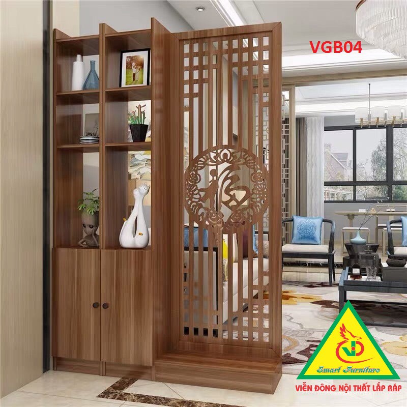 TỦ KỆ VÁCH NGĂN PHÒNG KHÁCH , NHÀ BẾP  VGB11- Nội thất lắp ráp Viendong Adv