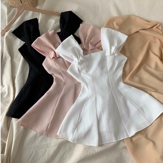 [Có sẵn] Áo peplum vai nhún (có ảnh thật)