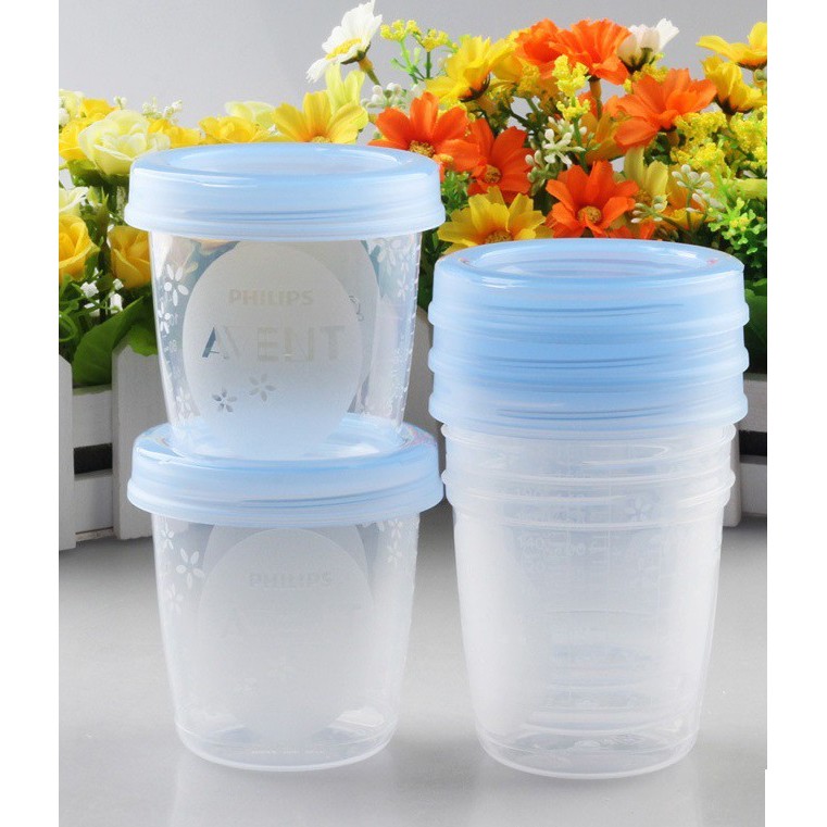 Bộ 5 Bình Sữa Philips Avent 8oz/240ml Kèm Nắp Đậy Tiện Dụng