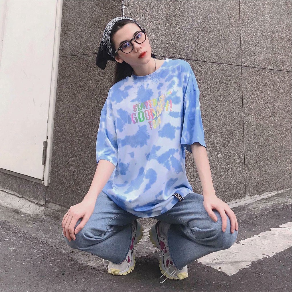 Áo Thun Tay Lỡ Phản Quang Hologram TSUN BLUE LAGOON TIEDYE Unisex