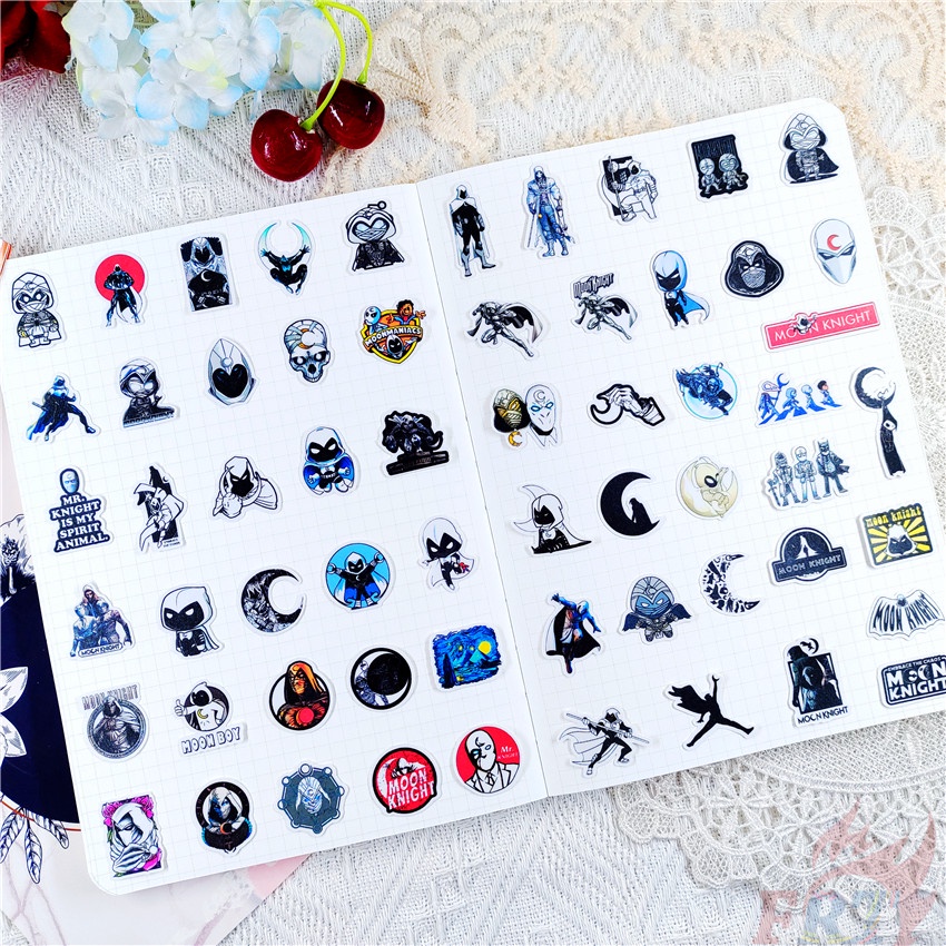 ★★★ Moon Knight Q-1 Mini Diary Manual Stickers ★★★ 60Pcs/Set DIY Fashion Scrapbooks Album Decor Decals Stickers