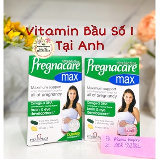 ( ĐỦ BILL) Vitamin Bầu Pregnacare Max Anh hộp 84 viên