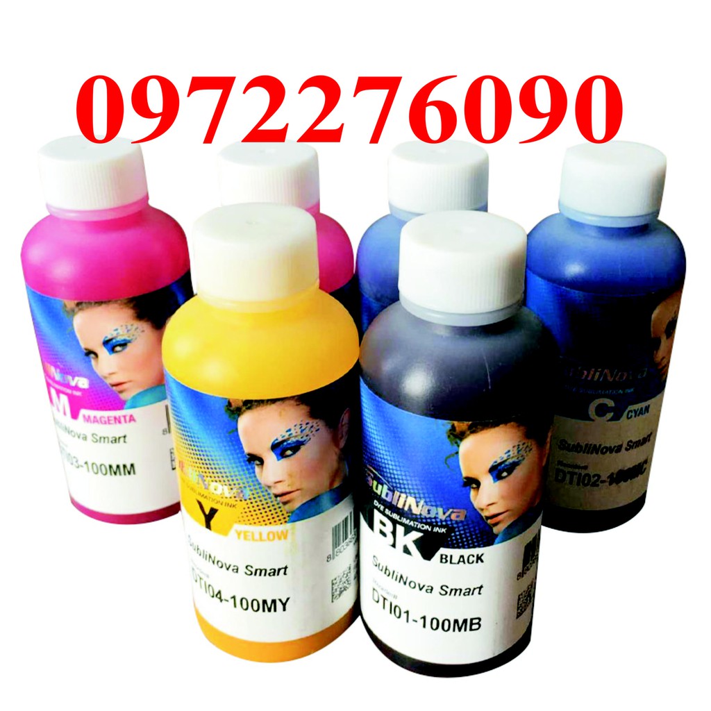 mực in chuyển nhiệt inktec 480k / 1 bộ 6 màu 100ml