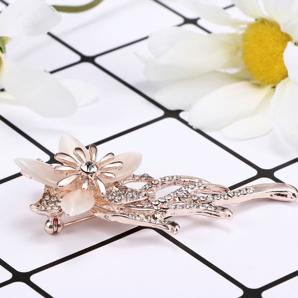 Trâm cài áo họa hình hoa thời trang sang trọng thanh lịch