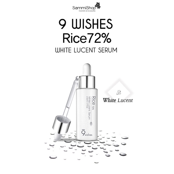 Combo Se Khít Lỗ Chân Lông, Dưỡng Trắng Da Từ Gạo 9 Wishes Rice 72% White Lucent (Toner 150ml , SR 50ml )