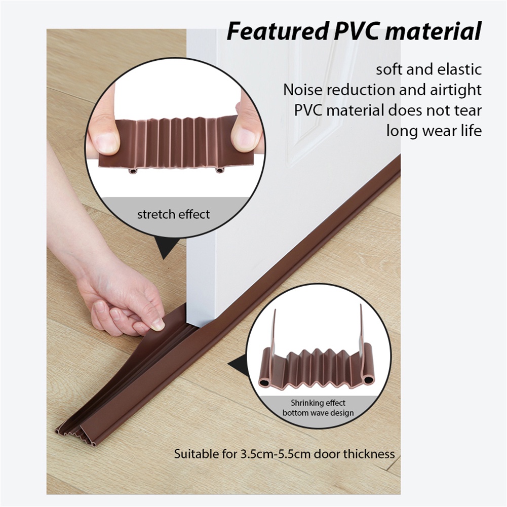 Miếng Chặn Cửa Dưới Bằng Pvc Nâng Cấp Mới Dải Bịt Cửa Chống Thời Tiết Miếng Chặn Gió Miếng Chặn Tiếng Ồn Cách Điện Ngăn Chặn Cửa Okase