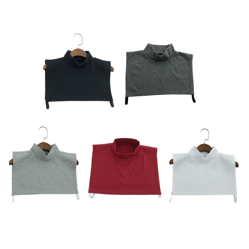 Han Áo Cổ Lọ Giả Lông Lừa Có Thể Tháo Rời Màu Trơn Ấm Áp Cho Nữ