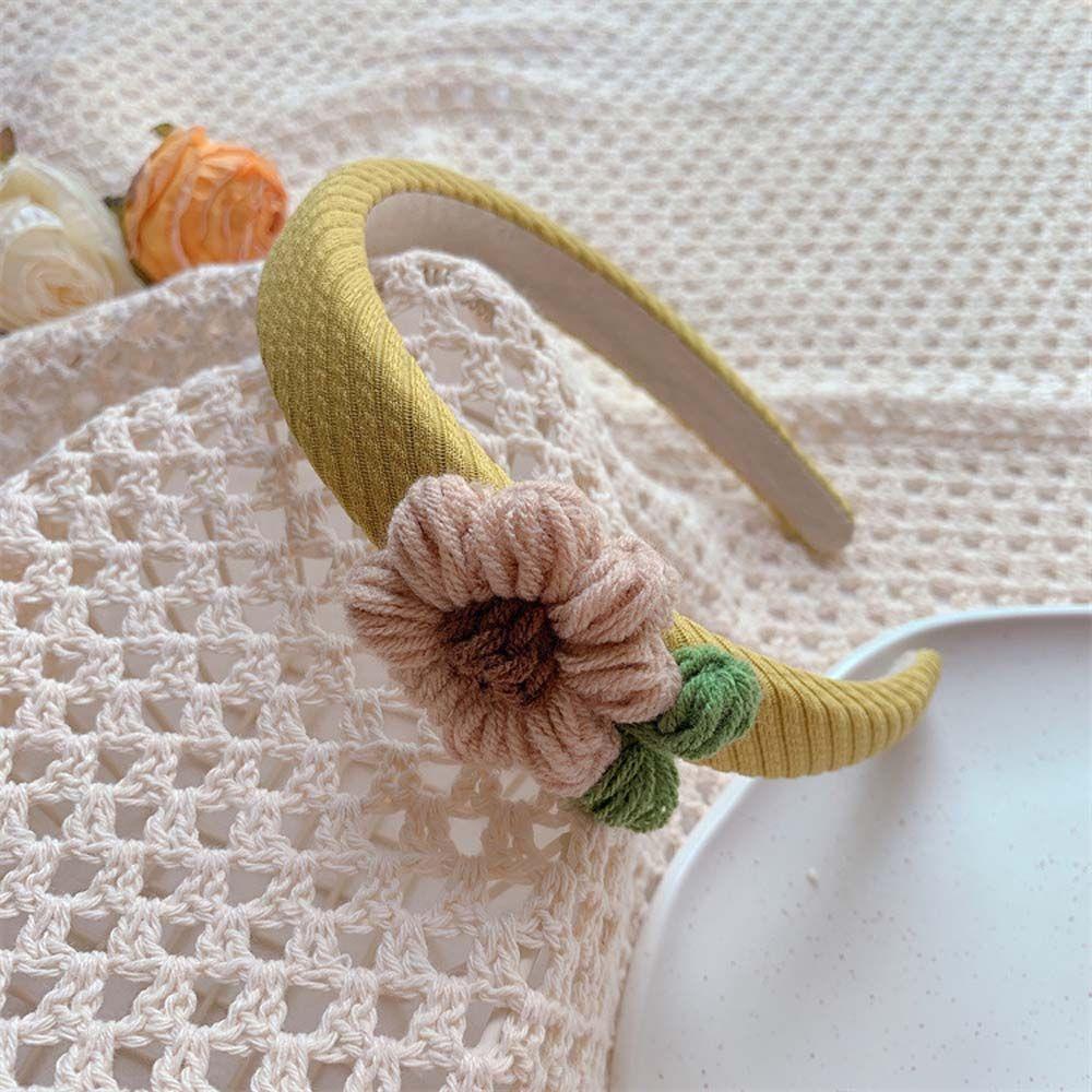 Cài Tóc Đan Len Phong Cách Hàn Quốc Thời Trang Mùa Đông Cho Bé Gái