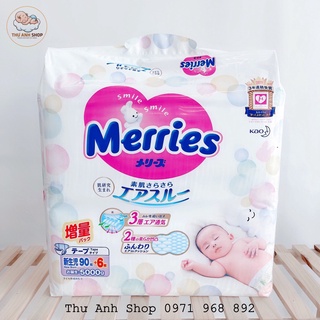 Bỉm merries cộng miếng dán/quần nội địa nhật size nb90+6/s82+6/m58+6/l44+6/xl38+6