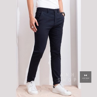 Quần kaki nam đẹp (Màu đen, Xanh than)  dáng côn phong cách Hàn quốc