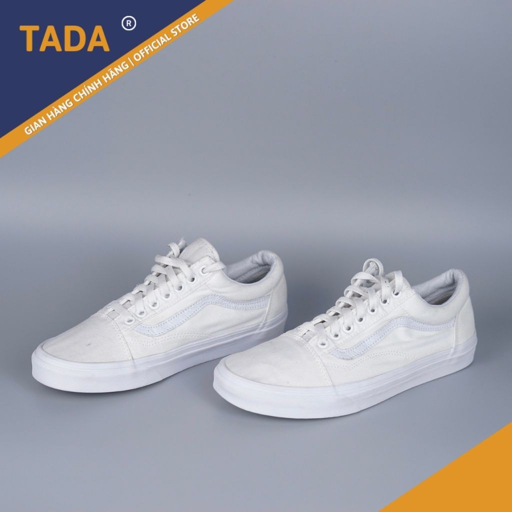 [Giày 2hand real] Giày Vans Old Skool Low Full White Real 2hand Cond 9+