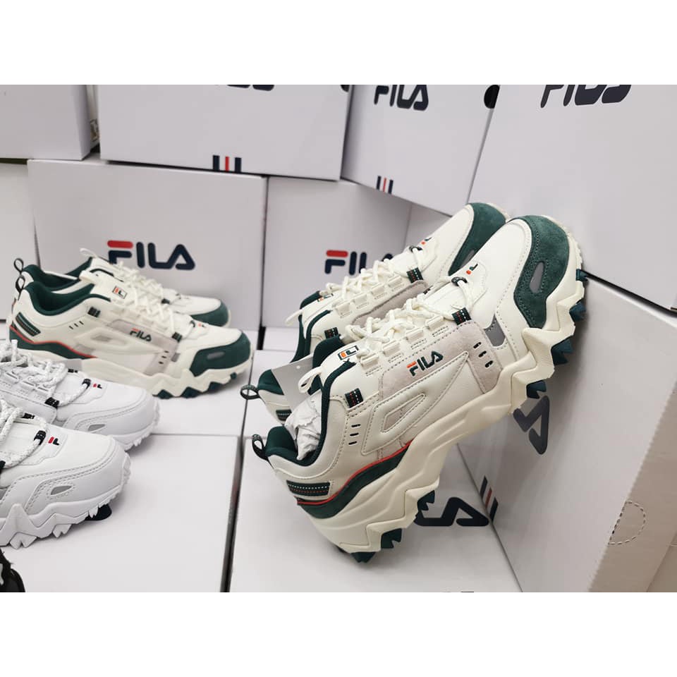 NEW 100% - FILA CHÍNH HÃNG - giày đế độn giày thể thao Fila Oakmont TR trắng xanh