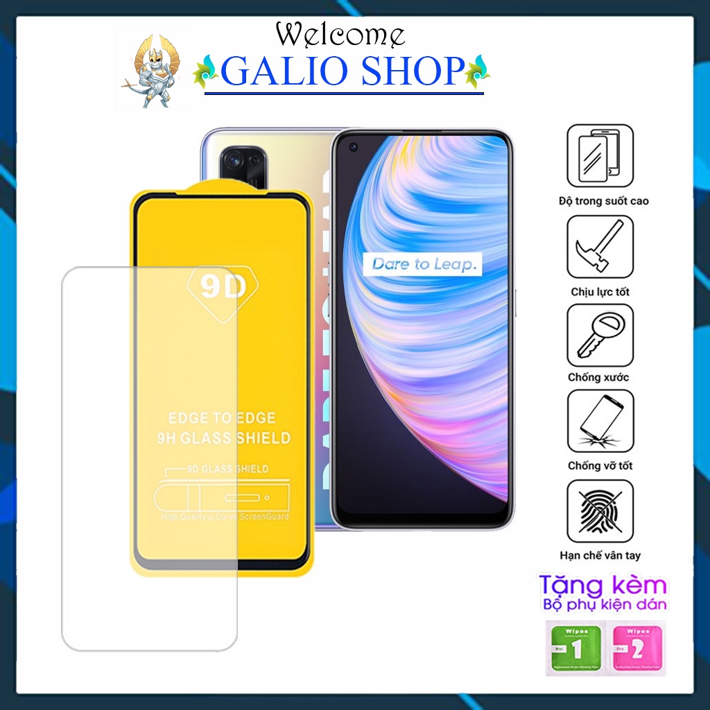 Kính cường lực Realme Q2 Q2 Pro Full màn cao cấp độ cứng 21H siêu mượt chống bám vân tay chống rơi vỡ màn hình