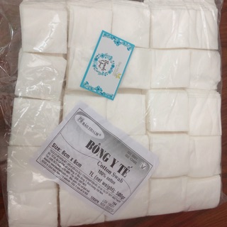 Bông y tế, bông dùng trong phun xăm, spa cắt sẵn bảo thạch 500g