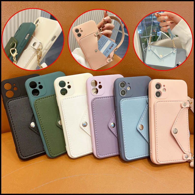 Ốp điện thoại Silicon mềm kèm ví cao cấp cho IPHONE 12 MINI 12 PRO 11 XR 8 PLUS 7P X 12 PRO MAX | BigBuy360 - bigbuy360.vn